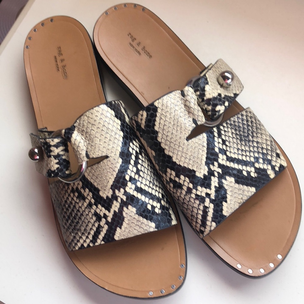 Rag & Bone Arc Snakeskin slide